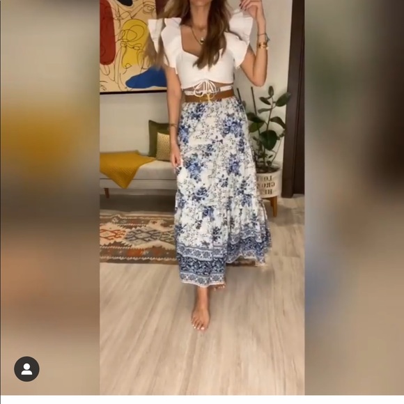 Zara floral print skirt bloggers favorite - Picture 14 of 16